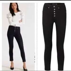 NWOT $228 Veronica Beard Debbie Skinny High-Rise‎ Jeans Button Fly Fits 28x27